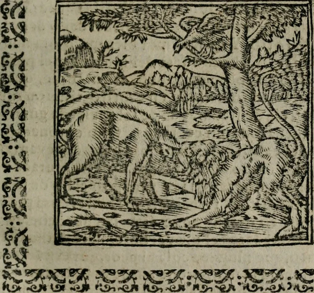 An illustration from Declaracion magistral sobre las Emblemas de Andres Alciato : con todas las historias, antiguedades, moralidad, y doctrina, tocante a las buenas costumbres : dedicadas a la muy noble insigne, leal, y coronada ciudad de Valencia, 1670, leaf 472