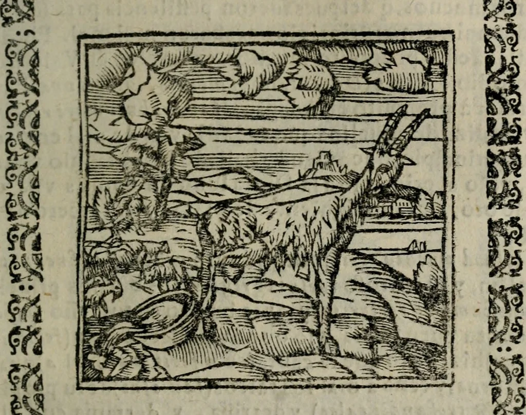 An illustration from Declaracion magistral sobre las Emblemas de Andres Alciato : con todas las historias, antiguedades, moralidad, y doctrina, tocante a las buenas costumbres : dedicadas a la muy noble insigne, leal, y coronada ciudad de Valencia, 1670, leaf 520