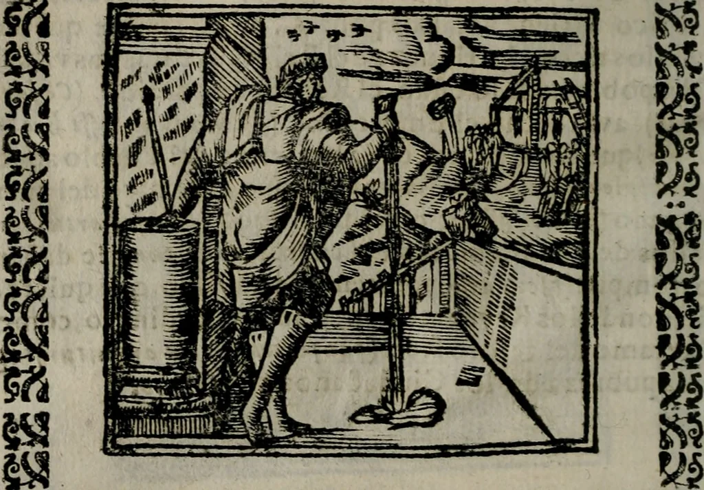 An illustration from Declaracion magistral sobre las Emblemas de Andres Alciato : con todas las historias, antiguedades, moralidad, y doctrina, tocante a las buenas costumbres : dedicadas a la muy noble insigne, leal, y coronada ciudad de Valencia, 1670, leaf 539