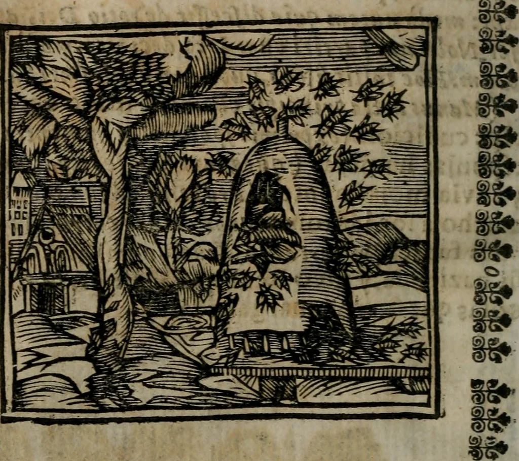 An illustration from Declaracion magistral sobre las Emblemas de Andres Alciato : con todas las historias, antiguedades, moralidad, y doctrina, tocante a las buenas costumbres : dedicadas a la muy noble insigne, leal, y coronada ciudad de Valencia, 1670, leaf 541