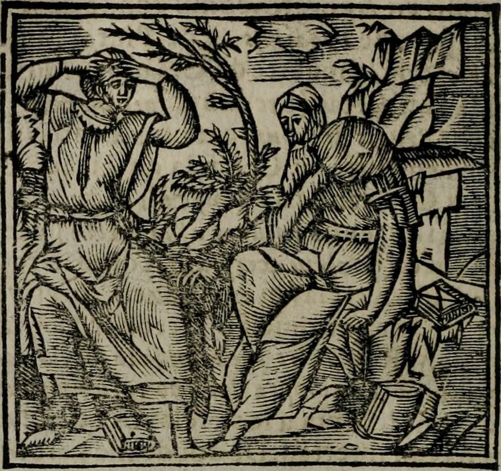 An illustration from Declaracion magistral sobre las Emblemas de Andres Alciato : con todas las historias, antiguedades, moralidad, y doctrina, tocante a las buenas costumbres : dedicadas a la muy noble insigne, leal, y coronada ciudad de Valencia, 1670, leaf 549