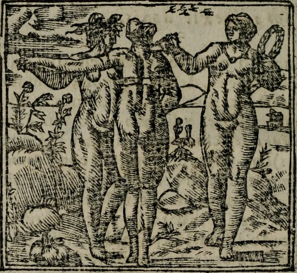 An illustration from Declaracion magistral sobre las Emblemas de Andres Alciato : con todas las historias, antiguedades, moralidad, y doctrina, tocante a las buenas costumbres : dedicadas a la muy noble insigne, leal, y coronada ciudad de Valencia, 1670, leaf 577