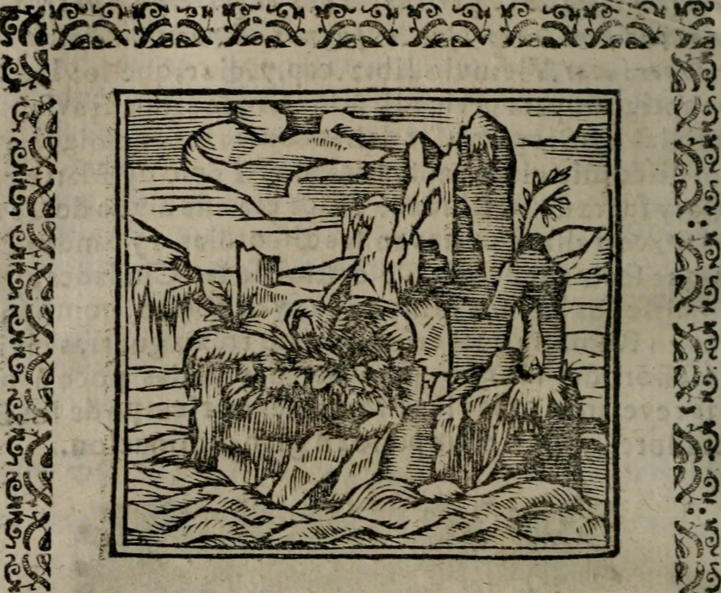 An illustration from Declaracion magistral sobre las Emblemas de Andres Alciato : con todas las historias, antiguedades, moralidad, y doctrina, tocante a las buenas costumbres : dedicadas a la muy noble insigne, leal, y coronada ciudad de Valencia, 1670, leaf 629