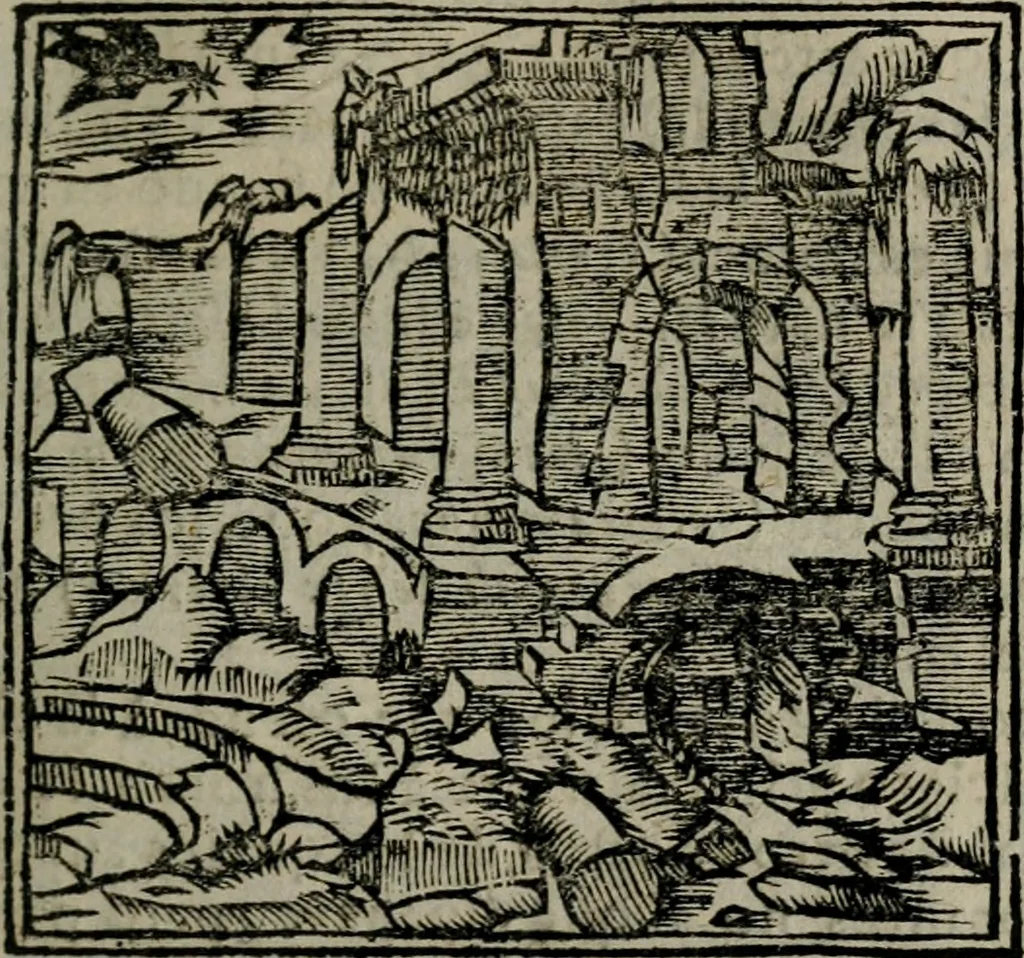 An illustration from Declaracion magistral sobre las Emblemas de Andres Alciato : con todas las historias, antiguedades, moralidad, y doctrina, tocante a las buenas costumbres : dedicadas a la muy noble insigne, leal, y coronada ciudad de Valencia, 1670, leaf 632