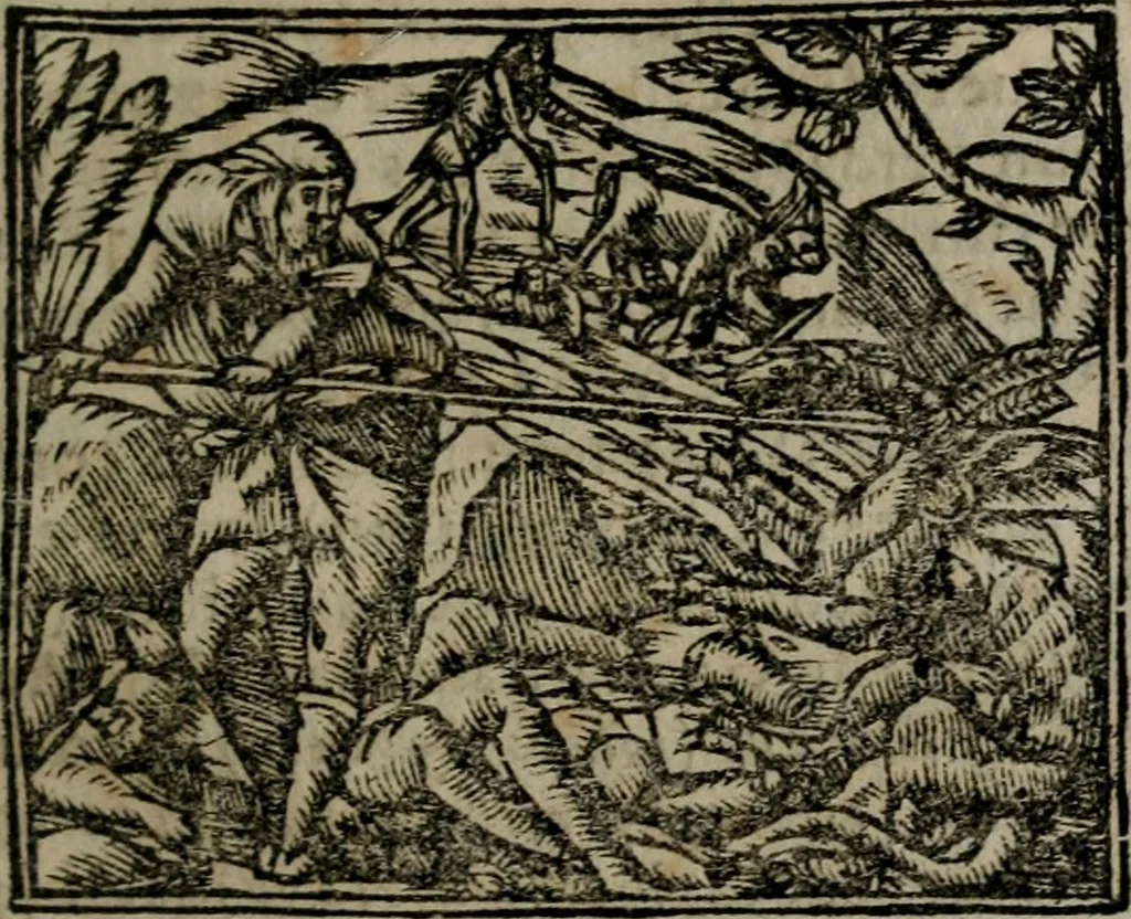 An illustration from Declaracion magistral sobre las Emblemas de Andres Alciato : con todas las historias, antiguedades, moralidad, y doctrina, tocante a las buenas costumbres : dedicadas a la muy noble insigne, leal, y coronada ciudad de Valencia, 1670, leaf 650