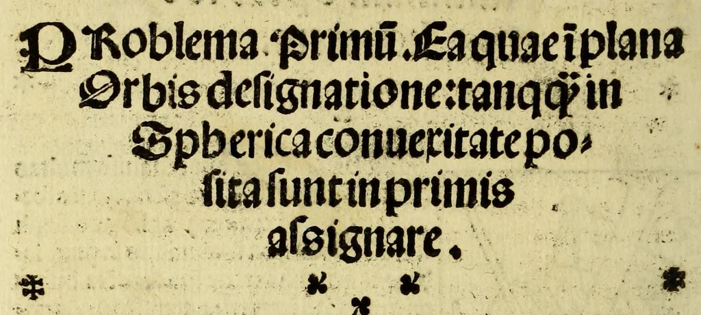 An illustration from Declaratio: et usus typi cosmographici. Mappa mundi, 1522, leaf 12