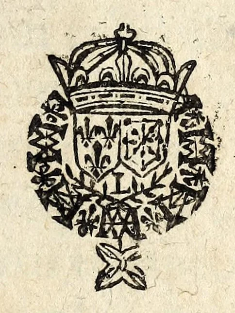 An illustration from [Declaration du roy, portant que les monnoyes d'argent legeres ne seront exposées que pour leur iuste prix selon leur poids & titre, & que tous les poids dont on se seruira pour les monnoyes, seront aiustez & estallonnez sur ceux de la Cour des monnoyes dans vn mois : registrée en la Cour des monnoyes le 24. octobre 1640 : ensemble l'arrest de ladite cour, pour le fait de l'estalonnement desdits poids]., 1640, leaf 1