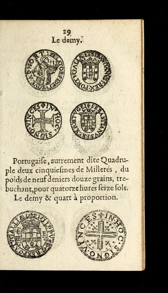 An illustration from [Declaration du roy, portant que les monnoyes d'argent legeres ne seront exposées que pour leur iuste prix selon leur poids & titre, & que tous les poids dont on se seruira pour les monnoyes, seront aiustez & estallonnez sur ceux de la Cour des monnoyes dans vn mois : registrée en la Cour des monnoyes le 24. octobre 1640 : ensemble l'arrest de ladite cour, pour le fait de l'estalonnement desdits poids]., 1640, leaf 29