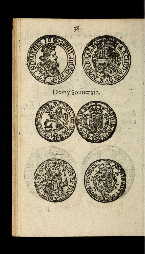 An illustration from [Declaration du roy, portant que les monnoyes d'argent legeres ne seront exposées que pour leur iuste prix selon leur poids & titre, & que tous les poids dont on se seruira pour les monnoyes, seront aiustez & estallonnez sur ceux de la Cour des monnoyes dans vn mois : registrée en la Cour des monnoyes le 24. octobre 1640 : ensemble l'arrest de ladite cour, pour le fait de l'estalonnement desdits poids]., 1640, leaf 38