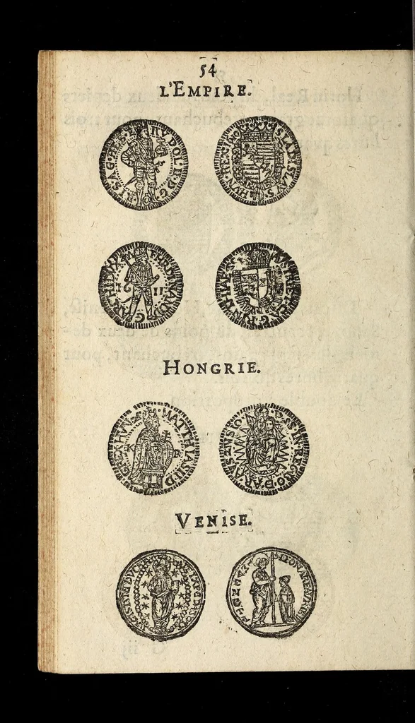 An illustration from [Declaration du roy, portant que les monnoyes d'argent legeres ne seront exposées que pour leur iuste prix selon leur poids & titre, & que tous les poids dont on se seruira pour les monnoyes, seront aiustez & estallonnez sur ceux de la Cour des monnoyes dans vn mois : registrée en la Cour des monnoyes le 24. octobre 1640 : ensemble l'arrest de ladite cour, pour le fait de l'estalonnement desdits poids]., 1640, leaf 54