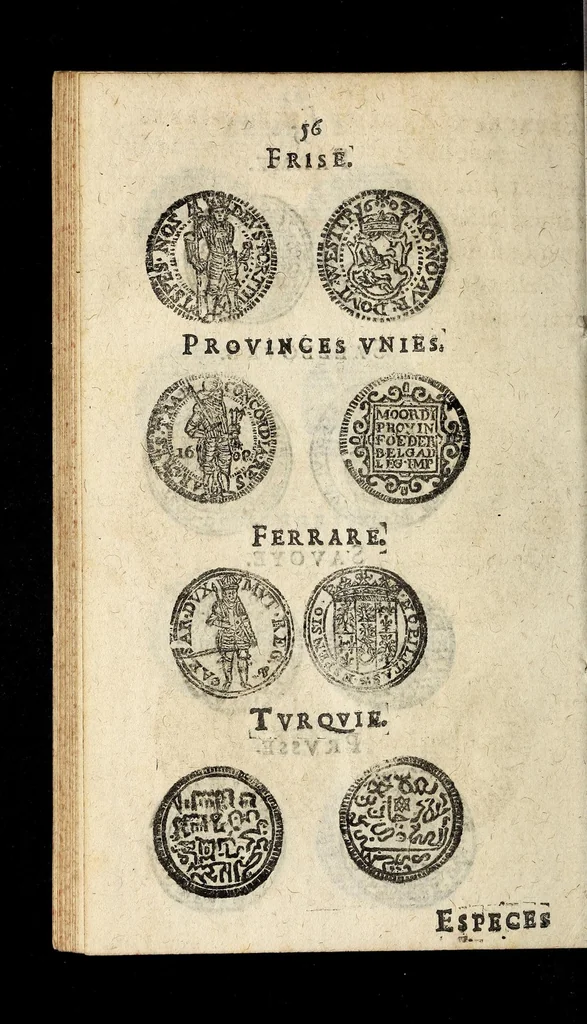 An illustration from [Declaration du roy, portant que les monnoyes d'argent legeres ne seront exposées que pour leur iuste prix selon leur poids & titre, & que tous les poids dont on se seruira pour les monnoyes, seront aiustez & estallonnez sur ceux de la Cour des monnoyes dans vn mois : registrée en la Cour des monnoyes le 24. octobre 1640 : ensemble l'arrest de ladite cour, pour le fait de l'estalonnement desdits poids]., 1640, leaf 56