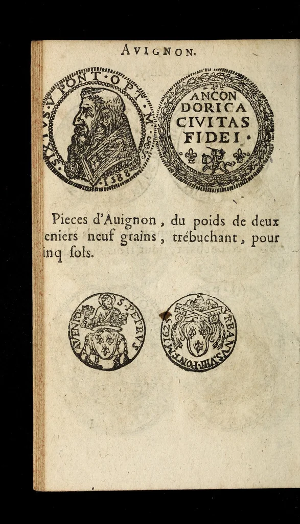 An illustration from [Declaration du roy, portant que les monnoyes d'argent legeres ne seront exposées que pour leur iuste prix selon leur poids & titre, & que tous les poids dont on se seruira pour les monnoyes, seront aiustez & estallonnez sur ceux de la Cour des monnoyes dans vn mois : registrée en la Cour des monnoyes le 24. octobre 1640 : ensemble l'arrest de ladite cour, pour le fait de l'estalonnement desdits poids]., 1640, leaf 66