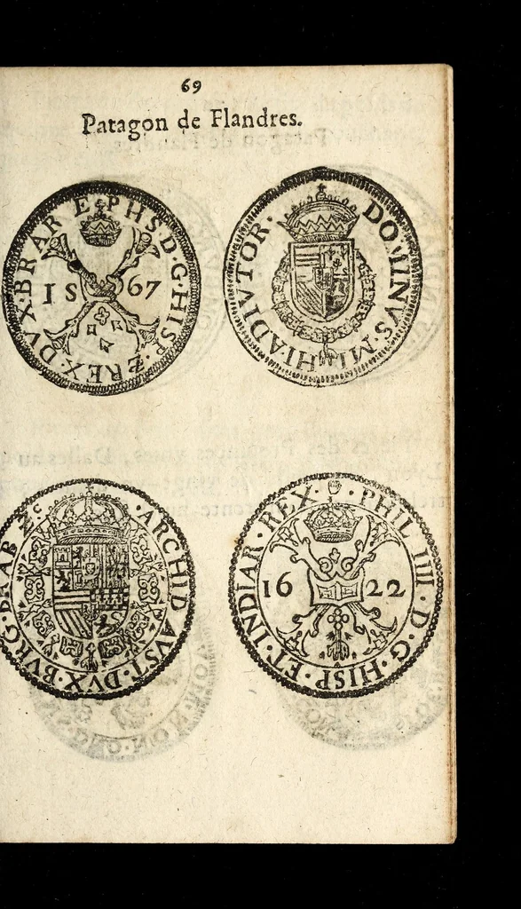 An illustration from [Declaration du roy, portant que les monnoyes d'argent legeres ne seront exposées que pour leur iuste prix selon leur poids & titre, & que tous les poids dont on se seruira pour les monnoyes, seront aiustez & estallonnez sur ceux de la Cour des monnoyes dans vn mois : registrée en la Cour des monnoyes le 24. octobre 1640 : ensemble l'arrest de ladite cour, pour le fait de l'estalonnement desdits poids]., 1640, leaf 69