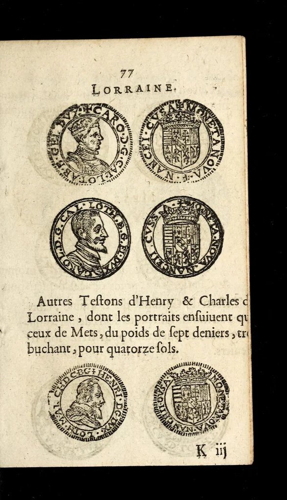 An illustration from [Declaration du roy, portant que les monnoyes d'argent legeres ne seront exposées que pour leur iuste prix selon leur poids & titre, & que tous les poids dont on se seruira pour les monnoyes, seront aiustez & estallonnez sur ceux de la Cour des monnoyes dans vn mois : registrée en la Cour des monnoyes le 24. octobre 1640 : ensemble l'arrest de ladite cour, pour le fait de l'estalonnement desdits poids]., 1640, leaf 77