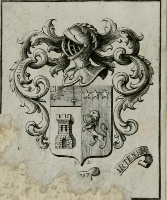 An illustration from Declaration de l'vsage du graphometre : par la pratique duq[ue]l l'on peut mesurer toutes distances des choses de remarque qui se pourront voir et discerner du lieu ou il sera posé : et po[ur] arpenter terres, bois, prez, & faire plans de villes et forteresses, cartes geographiques, & generalement toutes mesures visibles : et ce sans reigle d'arithmetique, 1597, leaf 1