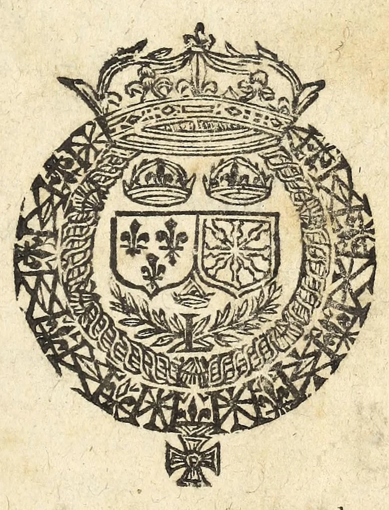 An illustration from Declaration du Roy sur l'arrest fait de la personne de Monsr le Prince de Condé : & sur l'eslongnement de sa Cour, des autres Princes, Seigneurs & Gentils-hommes, publiée en Parlement le septiesme Septembre, le Roy y seant., 1616, leaf 9