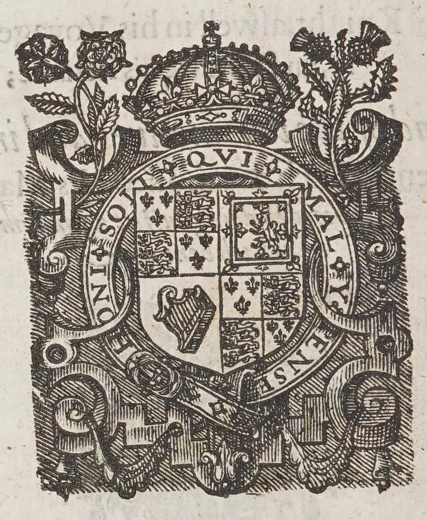 An illustration from A declaration of the demeanor and cariage of Sir Walter Raleigh, knight, as well his voyage, as in, and sithence his returne; : and of the true motiues and inducements which occasioned His Maiestie to proceed in doing justice vpon him, as hath bene done, 1618, leaf 6
