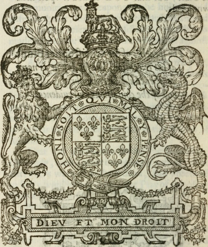 An illustration from A declaration of the practises & treasons attempted and committed by Robert late Earle of Essex and his complices, against Her Maiestie and her kingdoms, and of the proceedings as well at the arraignments & conuictions of the said late Earle, and his adherents, as after. Together with the very confessions and other parts of the euidences themselues, word for word taken out of the originals, 1601, leaf 81