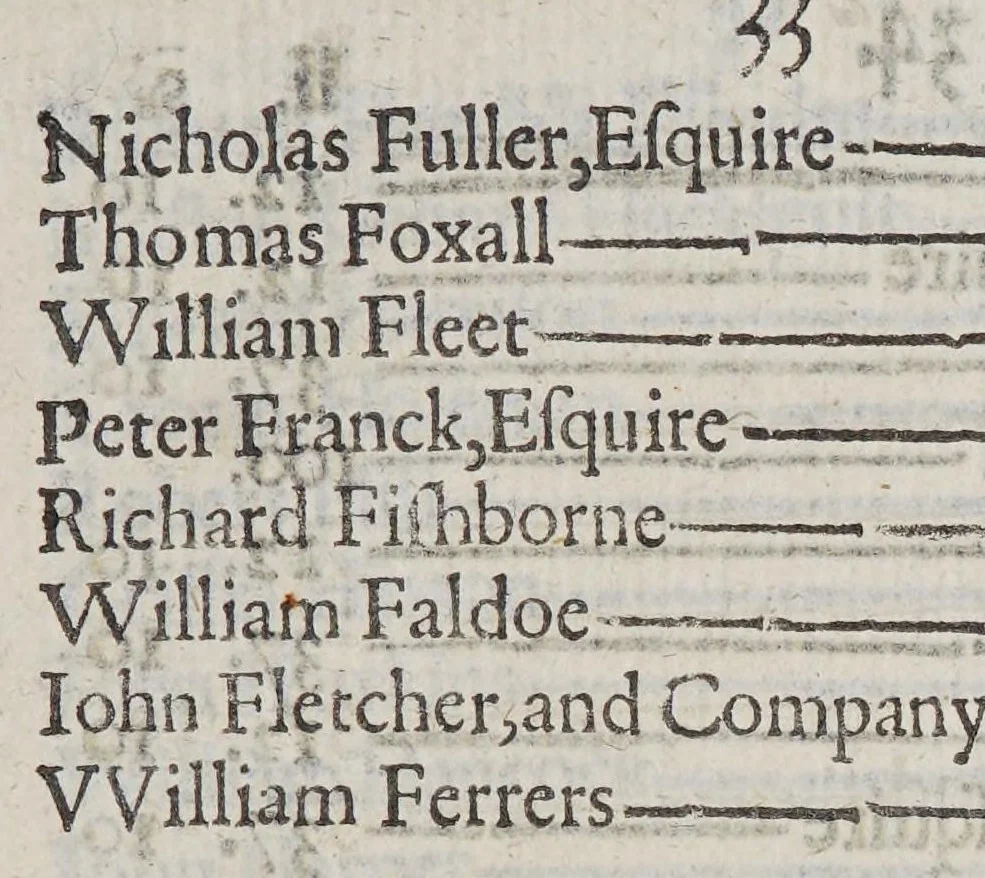 An illustration from A declaration of the state of the colony and affaires in Virginia: : with the names of the aduenturors, and summes aduentured in that action., 1620, leaf 41