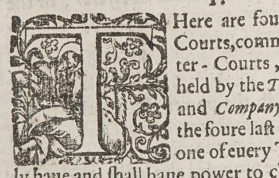 An illustration from A declaration of the state of the colony and affaires in Virginia: : with the names of the aduenturors, and summes aduentured in that action., 1620, leaf 65