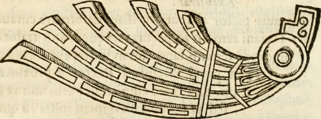 An illustration from De colvmna Traiani syntagma. Accesserunt explicatio veteris tabellae anaglyphae Homeri Iliadem, atqve ex Stesichoro, Arctino et Lesche Ilii excidivm continentis, & Emissarii Lacus Fvcini descriptio, 1683, leaf 124
