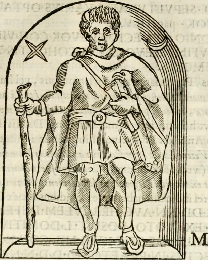 An illustration from De colvmna Traiani syntagma. Accesserunt explicatio veteris tabellae anaglyphae Homeri Iliadem, atqve ex Stesichoro, Arctino et Lesche Ilii excidivm continentis, & Emissarii Lacus Fvcini descriptio, 1683, leaf 202