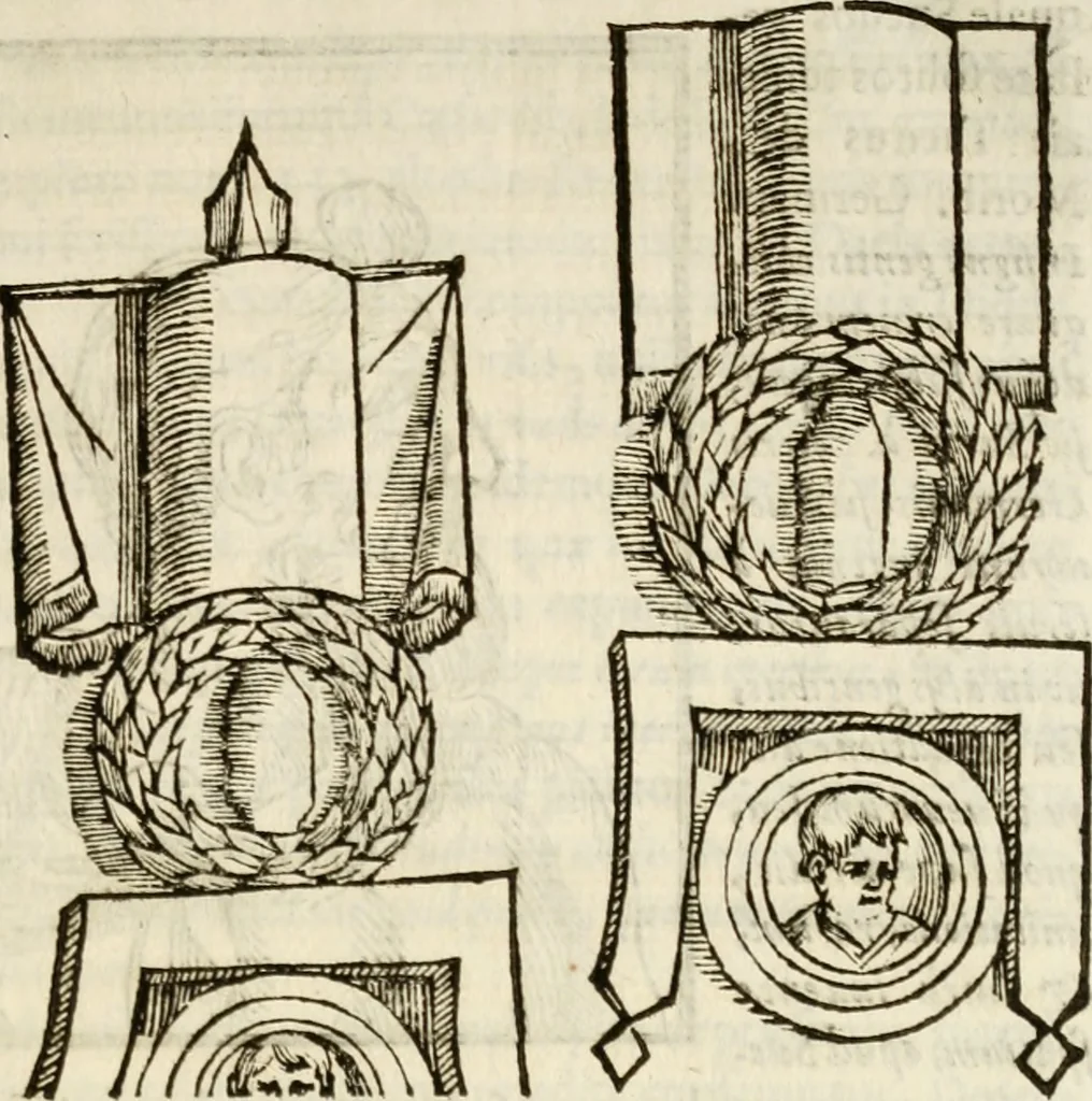 An illustration from De colvmna Traiani syntagma. Accesserunt explicatio veteris tabellae anaglyphae Homeri Iliadem, atqve ex Stesichoro, Arctino et Lesche Ilii excidivm continentis, & Emissarii Lacus Fvcini descriptio, 1683, leaf 22