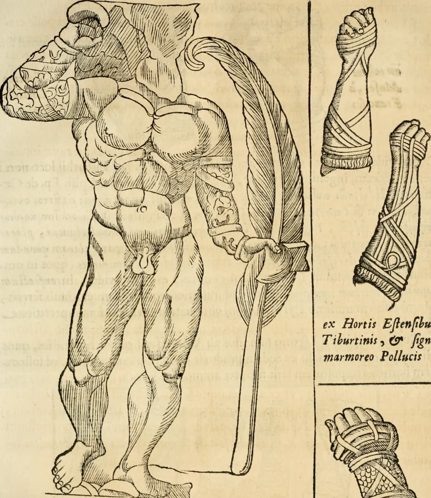 An illustration from De colvmna Traiani syntagma. Accesserunt explicatio veteris tabellae anaglyphae Homeri Iliadem, atqve ex Stesichoro, Arctino et Lesche Ilii excidivm continentis, & Emissarii Lacus Fvcini descriptio, 1683, leaf 268