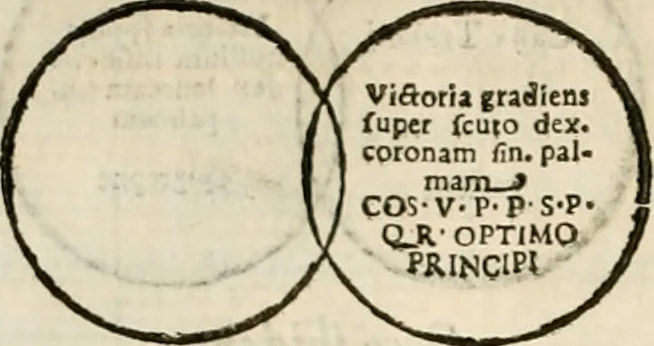 An illustration from De colvmna Traiani syntagma. Accesserunt explicatio veteris tabellae anaglyphae Homeri Iliadem, atqve ex Stesichoro, Arctino et Lesche Ilii excidivm continentis, & Emissarii Lacus Fvcini descriptio, 1683, leaf 315
