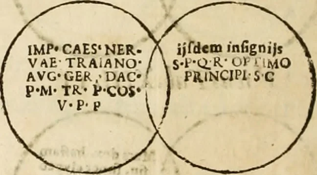 An illustration from De colvmna Traiani syntagma. Accesserunt explicatio veteris tabellae anaglyphae Homeri Iliadem, atqve ex Stesichoro, Arctino et Lesche Ilii excidivm continentis, & Emissarii Lacus Fvcini descriptio, 1683, leaf 321