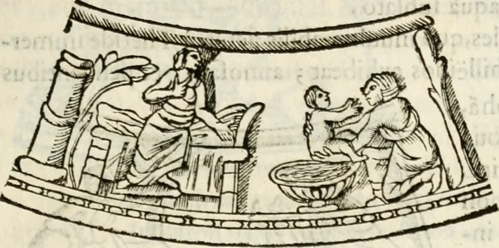 An illustration from De colvmna Traiani syntagma. Accesserunt explicatio veteris tabellae anaglyphae Homeri Iliadem, atqve ex Stesichoro, Arctino et Lesche Ilii excidivm continentis, & Emissarii Lacus Fvcini descriptio, 1683, leaf 364
