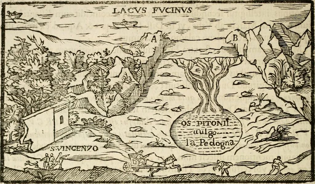An illustration from De colvmna Traiani syntagma. Accesserunt explicatio veteris tabellae anaglyphae Homeri Iliadem, atqve ex Stesichoro, Arctino et Lesche Ilii excidivm continentis, & Emissarii Lacus Fvcini descriptio, 1683, leaf 403