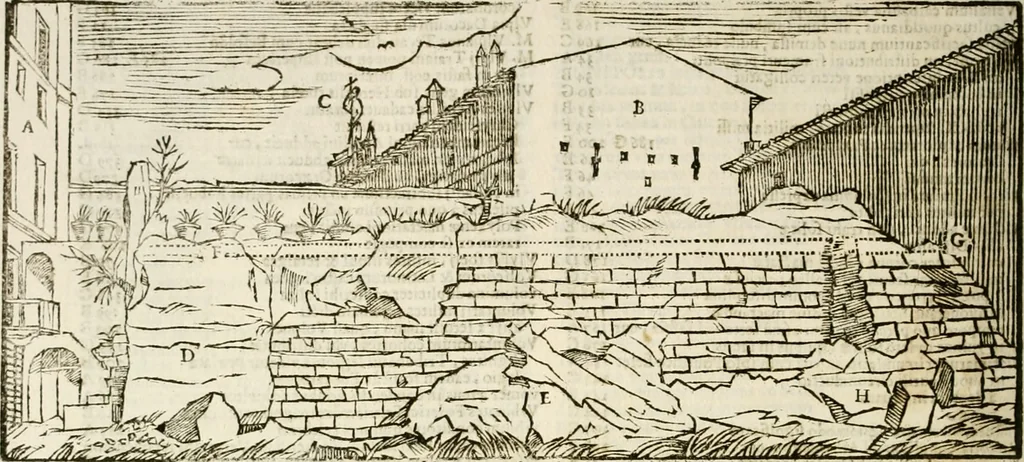 An illustration from De colvmna Traiani syntagma. Accesserunt explicatio veteris tabellae anaglyphae Homeri Iliadem, atqve ex Stesichoro, Arctino et Lesche Ilii excidivm continentis, & Emissarii Lacus Fvcini descriptio, 1683, leaf 491