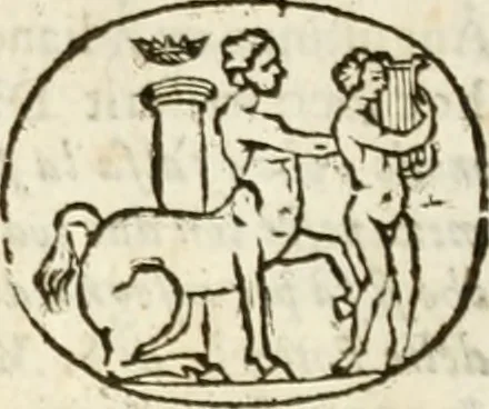 An illustration from De colvmna Traiani syntagma. Accesserunt explicatio veteris tabellae anaglyphae Homeri Iliadem, atqve ex Stesichoro, Arctino et Lesche Ilii excidivm continentis, & Emissarii Lacus Fvcini descriptio, 1683, leaf 492