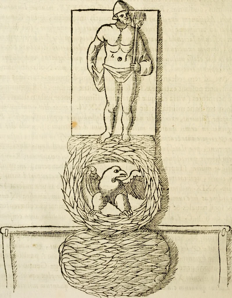An illustration from De colvmna Traiani syntagma. Accesserunt explicatio veteris tabellae anaglyphae Homeri Iliadem, atqve ex Stesichoro, Arctino et Lesche Ilii excidivm continentis, & Emissarii Lacus Fvcini descriptio, 1683, leaf 79