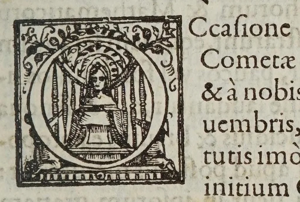 An illustration from De cometis dissertatio astronomico-physica, 1624, leaf 15