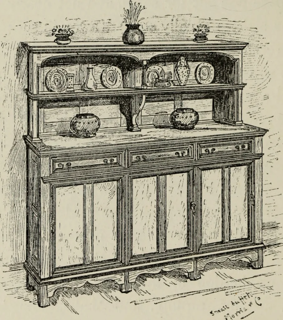 An illustration from Decoration & furniture of town houses; a series of Cantor lectures delivered before the Society of arts, 1880, amplified and enl., 1881, leaf 147