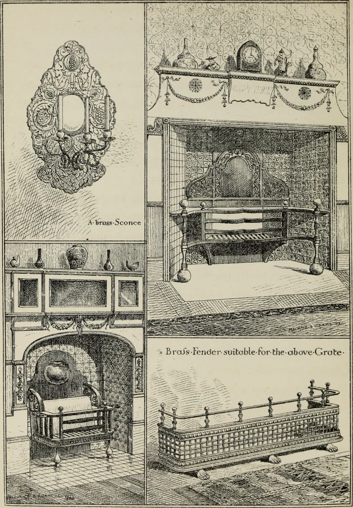 An illustration from Decoration & furniture of town houses; a series of Cantor lectures delivered before the Society of arts, 1880, amplified and enl., 1881, leaf 181
