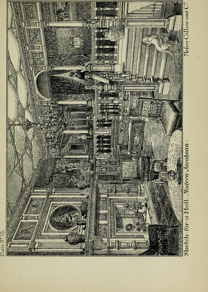 An illustration from Decoration & furniture of town houses; a series of Cantor lectures delivered before the Society of arts, 1880, amplified and enl., 1881, leaf 216