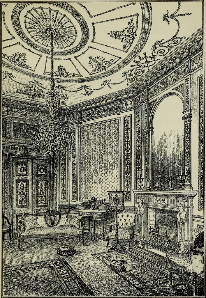 An illustration from Decoration & furniture of town houses; a series of Cantor lectures delivered before the Society of arts, 1880, amplified and enl., 1881, leaf 272