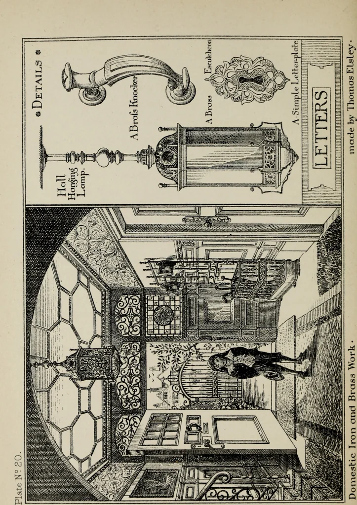 An illustration from Decoration & furniture of town houses; a series of Cantor lectures delivered before the Society of arts, 1880, amplified and enl., 1881, leaf 351