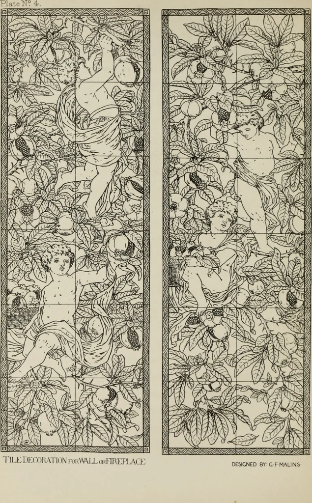 An illustration from Decoration & furniture of town houses; a series of Cantor lectures delivered before the Society of arts, 1880, amplified and enl., 1881, leaf 91