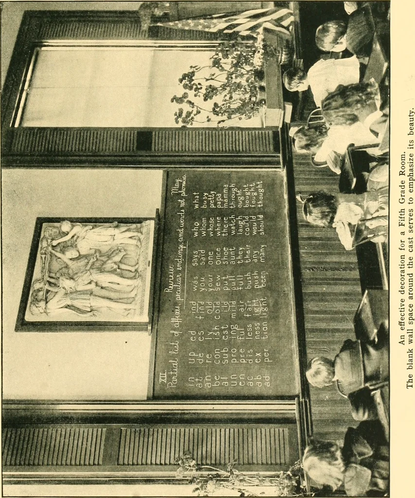 An illustration from Decoration of the school and home, 1914, leaf 28