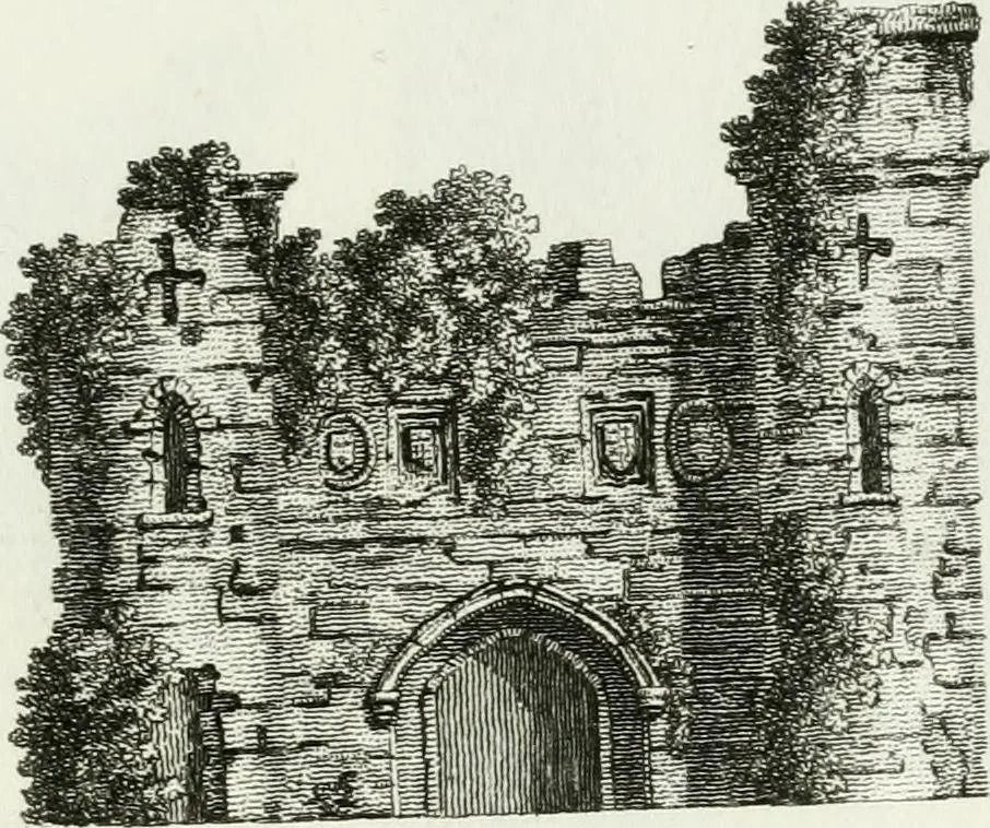 An illustration from Decorations for parks and gardens : designs for gates, garden seats, alcoves, temples, baths, entrance gates, lodges, facades, prospect towers, cattle sheds, ruins, bridges, greenhouses, &c. &c. also a hot house & hot wall : with plans & scales on 55 plates, 1810, leaf 79