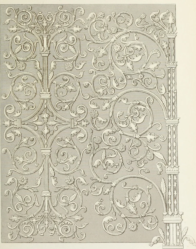An illustration from The decorative arts ecclesiastical and civil of the Middle Ages, 1851, leaf 113