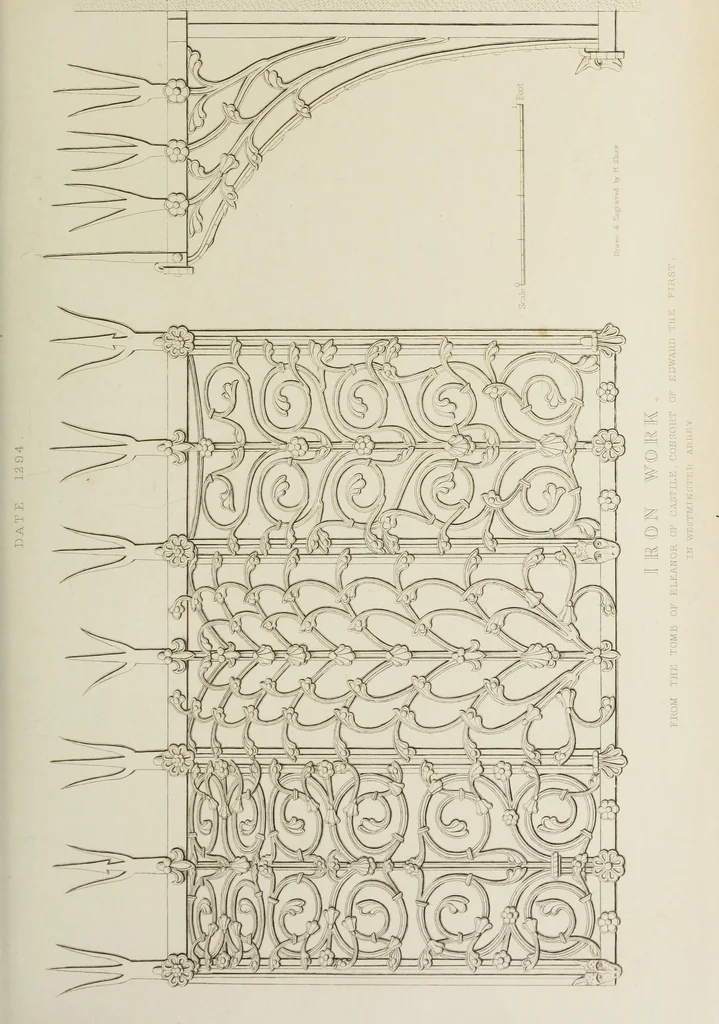 An illustration from The decorative arts ecclesiastical and civil of the Middle Ages, 1851, leaf 117
