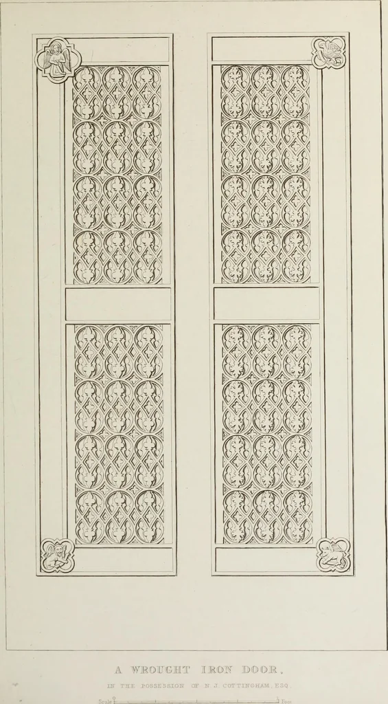 An illustration from The decorative arts ecclesiastical and civil of the Middle Ages, 1851, leaf 121