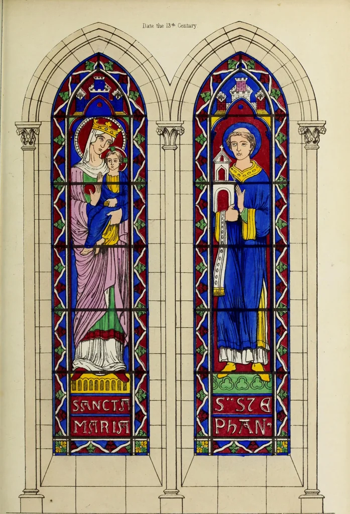 An illustration from The decorative arts ecclesiastical and civil of the Middle Ages, 1851, leaf 139
