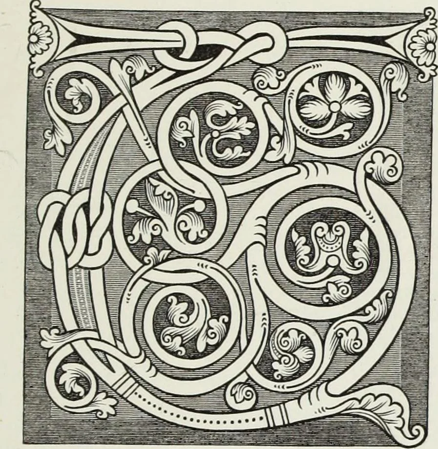 An illustration from The decorative arts ecclesiastical and civil of the Middle Ages, 1851, leaf 141