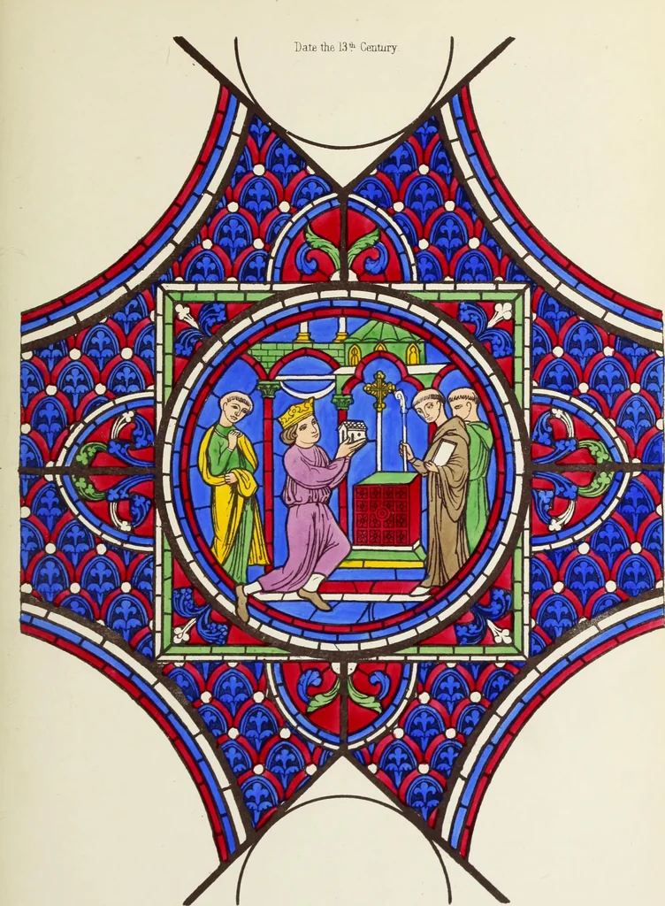 An illustration from The decorative arts ecclesiastical and civil of the Middle Ages, 1851, leaf 143
